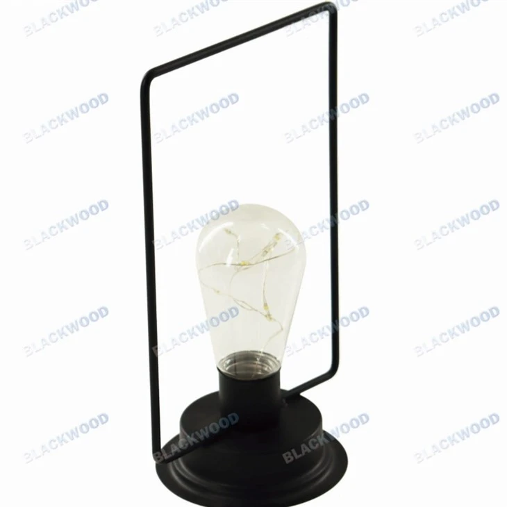 Iron Battery Powered Lamp
