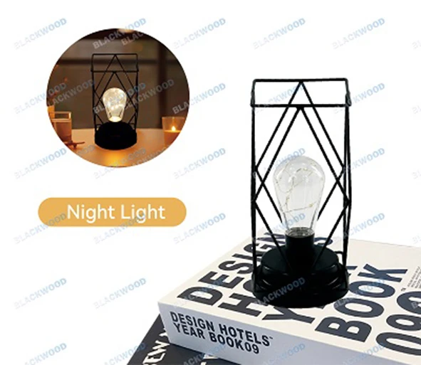 Metal Cage Lamp Vintage Desk Lamp