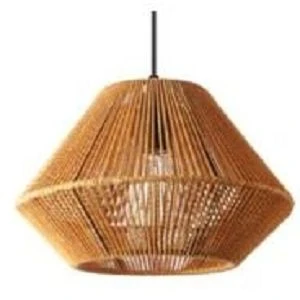 Top Shaded Tattan Pendant Lamp