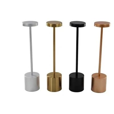 Modern Luxury 1200mAh Capacity Battery Power Table Lamps Golden Aluminum Alloy Remote Control Touch Sensitive