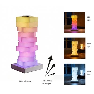 RGB Color Cube Night Light DIY USB Powered LED Modern White Atmosphere Desk Lamp Kid's Gift For Game Streaming Room