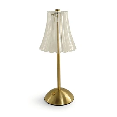 USB Charging Modern Brass Bedside Nightlight Cross-Border Skirt Oval Lamp For Nighttime Bedroom Battery Powered